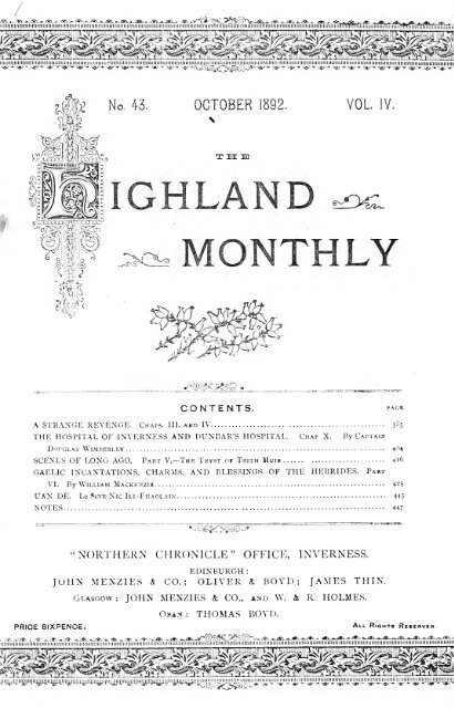 The Highland monthly - National Library of Scotland