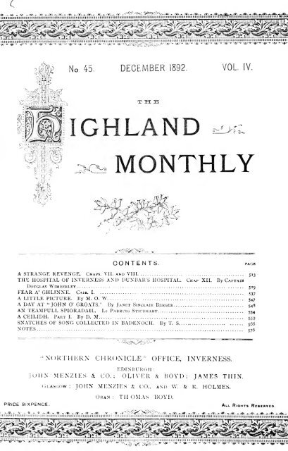 The Highland monthly - National Library of Scotland