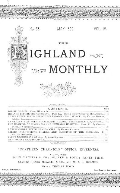 The Highland monthly - National Library of Scotland