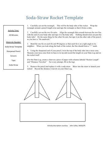 Soda‐Straw Rocket Template - NASA