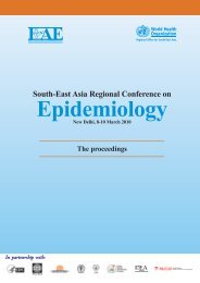 South-East Asia Regional Conference on Epidemiology