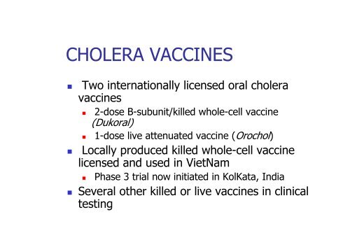 Typhoid, Cholera and Rotavirus - World Health Organization