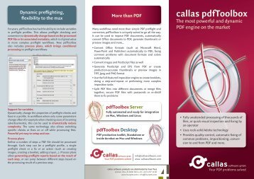 callas pdfToolbox - Four Pees