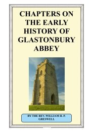 Chapters on the Early History of Glastonbury Abbey - Christian ...