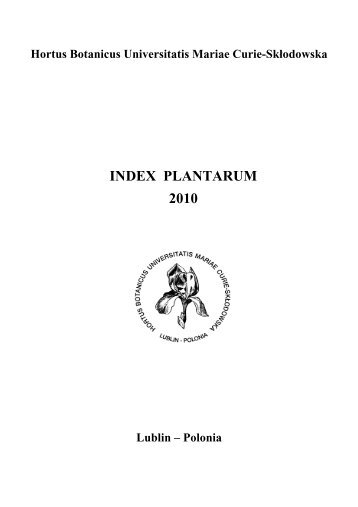 INDEX PLANTARUM 2010 - Lublin