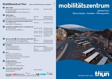 Bahnhof Thun Übersichtsplan – Kontakte – Öffnungszeiten