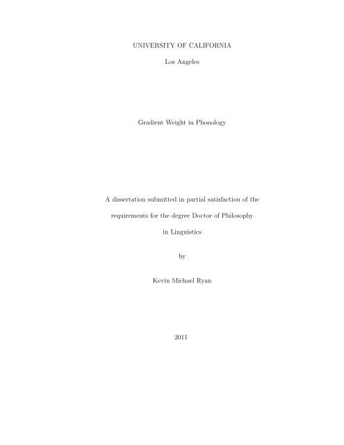 gradient weight in phonology ucla department of linguistics