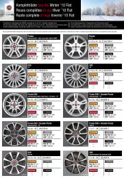 Kompletträder aus Alu Winter '10 Fiat Roues complètes en alu Hiver ...