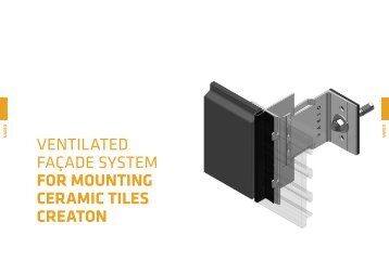 ventilated façade system for mounting ceramic tiles creaton