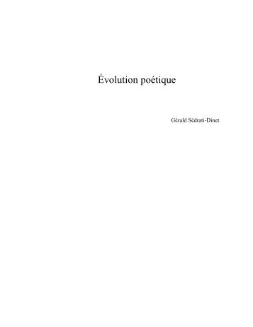 Évolution poétique - Gibus Web Site - Sédrati-Dinet