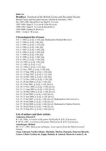 Bradleya Vol 1-29.pdf - British Cactus & Succulent Society