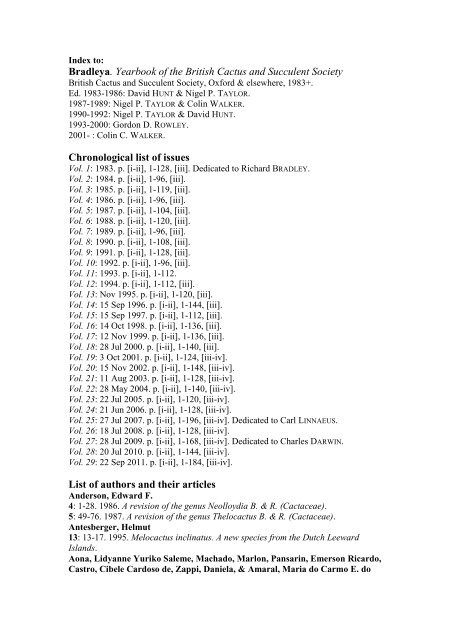 Bradleya Vol 1-29.pdf - British Cactus & Succulent Society