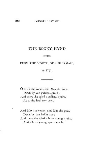 Minstrelsy of the Scottish border - National Library of Scotland