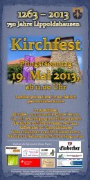 Kirchfest am 19. Mai 2013 -Pfingstsonntag-