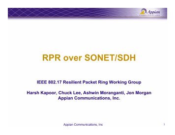 RPR over SONET/SDH
