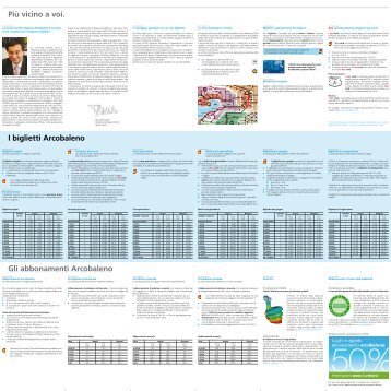 Il prospetto della nuova Tariffa Integrata Arcobaleno