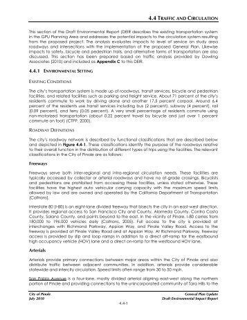 Traffic and Circulation - City of Pinole