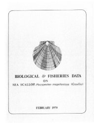 Biological and fisheries data on sea scallop, Placopecten