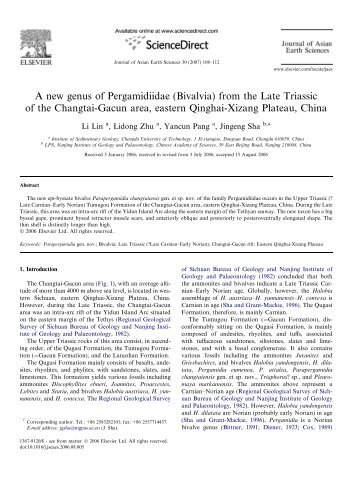 A new genus of Pergamidiidae (Bivalvia) from the Late Triassic of ...