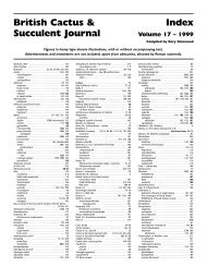 British Cactus & Index Succulent Journal Volume 17 – 1999