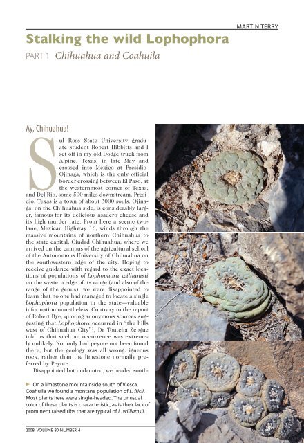 Stalking The Wild Lophophora English Part 1 Pdf Info