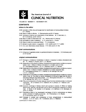 TOC (PDF) - American Journal of Clinical Nutrition