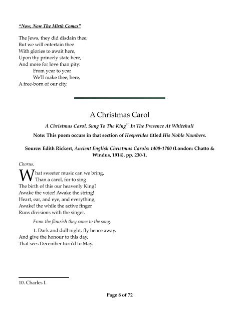 Now, Now, The Mirth Comes - The Hymns and Carols of Christmas