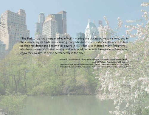 Valuing Central Park's Contributions to New York City's ... - Appleseed