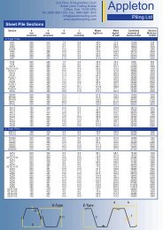 Sheet Steel Piles - Appleton Piling Ltd