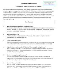 4K FAQ for Parents - Appleton Area School District