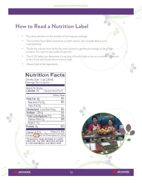 Elementary Nutrition Guide for Appleton Area School District