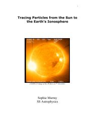 Tracing Particles from the Sun to the Earth's - Stanford Solar Center ...