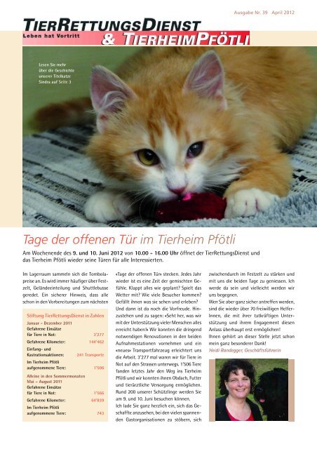 Sindras Odyssee Tierschicksale - Stiftung Tierrettungsdienst - Leben ...