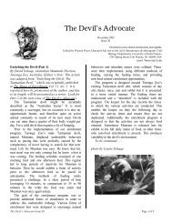 The Devil's Advocate - Marsupialandmonotreme.org