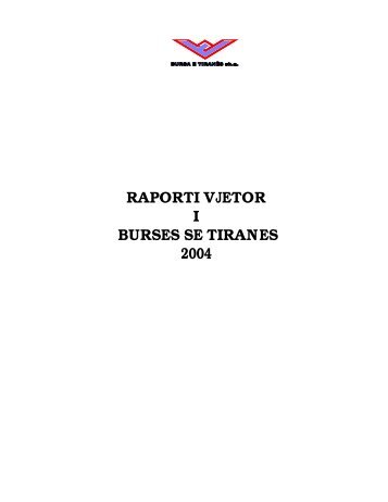 RAPORTI VJETOR I BURSES SE TIRANES 2004 - Bursa e Tiranes