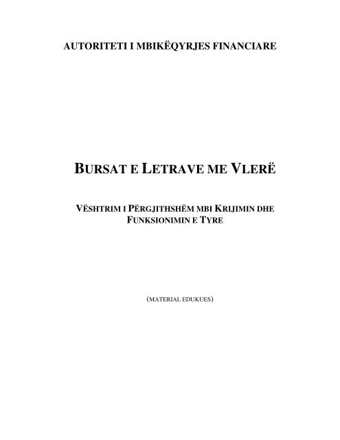 Bursat e Letrave me Vlere - material edukues - AMF :: Autoriteti i ...