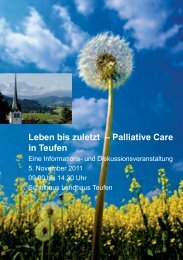 Leben bis zuletzt – Palliative Care in Teufen