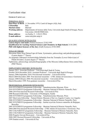 Curriculum vitae - University of Washington