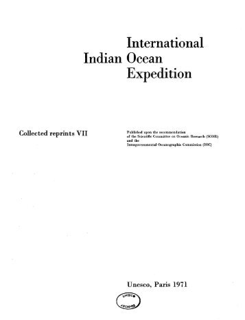 International Indian Ocean Expedition: collected ... - unesdoc - Unesco