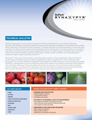 Rynaxypyr™ Technical Bulletin (PDF) - DuPont