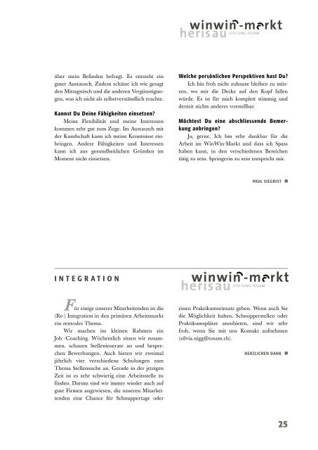 Einblick 02/2009 - Stiftung Tosam