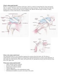 What is subacromial bursitis? - UNC School of Medicine