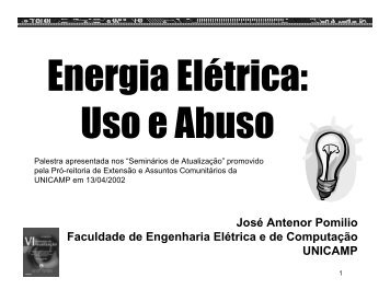 José Antenor Pomilio Faculdade de Engenharia ... - D.s.c.e. - Unicamp