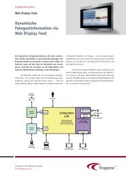 Dynamische Fahrgastinformation via Web Display Feed - Trapeze