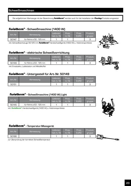 aquatherm firestop- Rohrleitungssystems - Thermotech