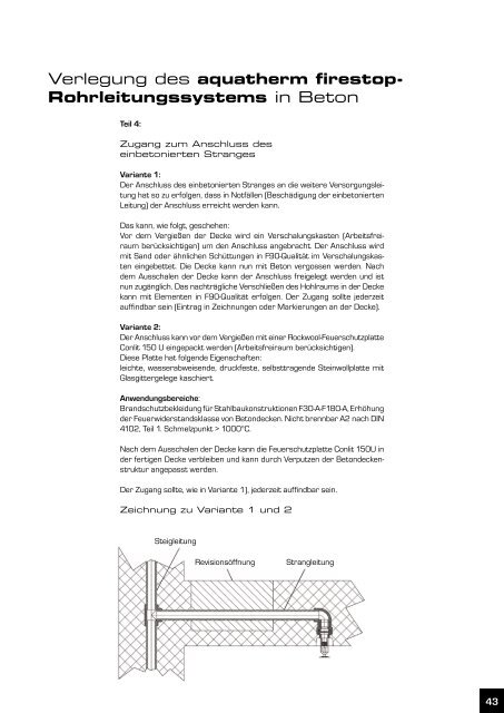 aquatherm firestop- Rohrleitungssystems - Thermotech