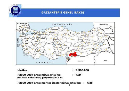 gaziantep'e genel bakış - MDK