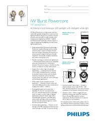 iW Burst Powercore 14° Specification Sheet - Color Kinetics