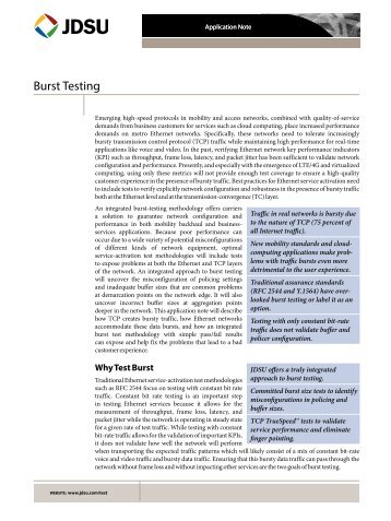 Burst Testing - JDSU