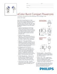 eColor Burst Compact Powercore Specification Sheet - Color Kinetics